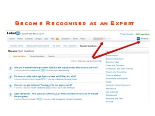 Be com e R e cognis e d as an E xp e rt
 