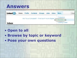 Answers  Open to all Browse by topic or keyword Pose your own questions 