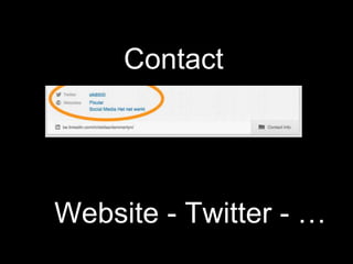 Contact
Website - Twitter - …
 