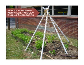 School Garden in
Knoxville, TN Built
During Americorps!
 