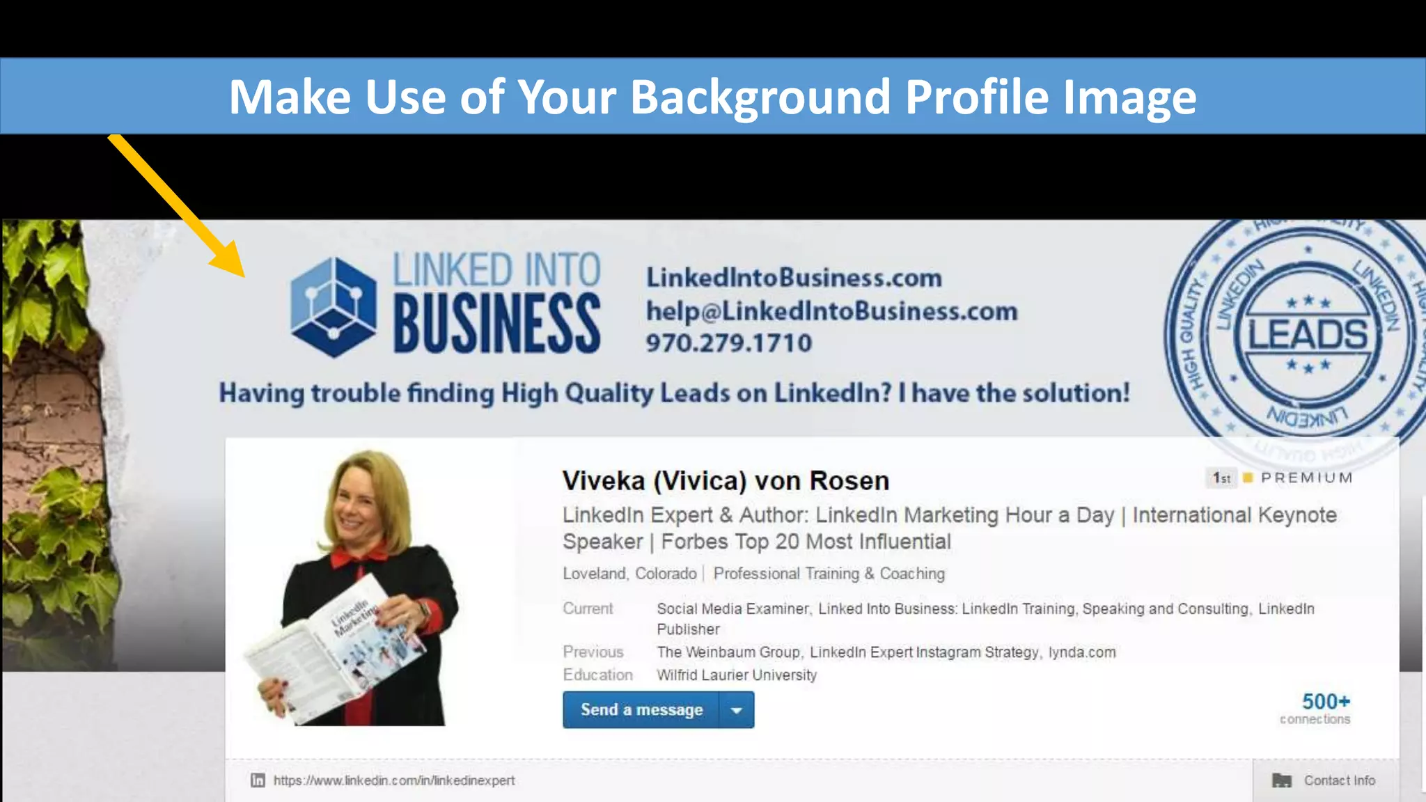 Make Use of Your Background Profile Image
 