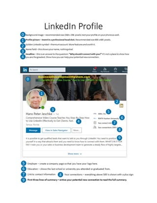 LinkedIn Profile Optimization Cheat Sheet | PDF