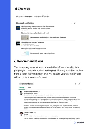 LinkedIn Profile Optimization Guide - Go Global | PDF