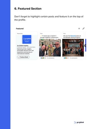 LinkedIn Profile Optimization Guide - Go Global | PDF