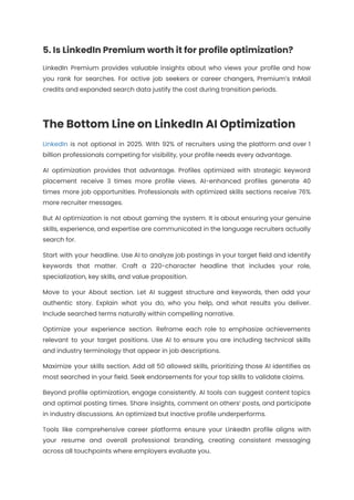 LinkedIn Profile Optimization with AI 2025: Get Found by Recruiters | PDF