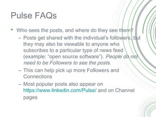 Linked in pulse ppt