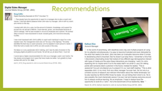 Recommendations
 