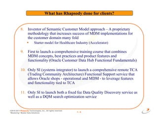 Rhapsody Technologies Introduction Deck 01 31 12 | PPT