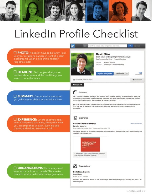 One pager to Rock your LinkedIn Profile