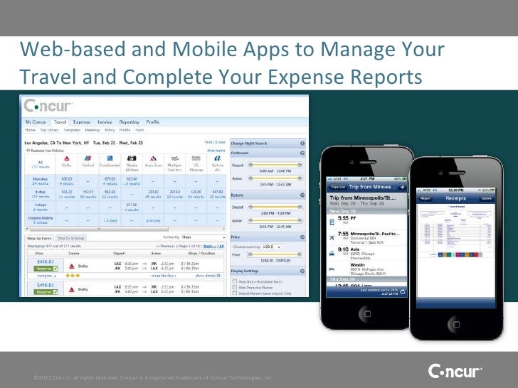 concur travel and expense