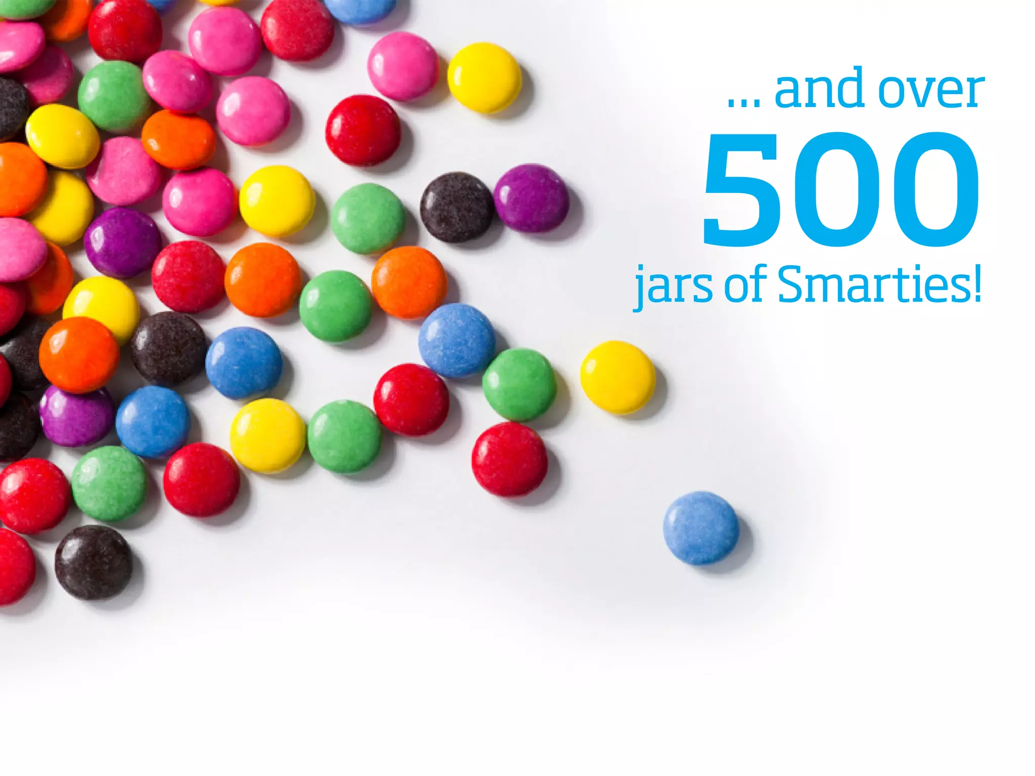... and over
500jars of Smarties!
 