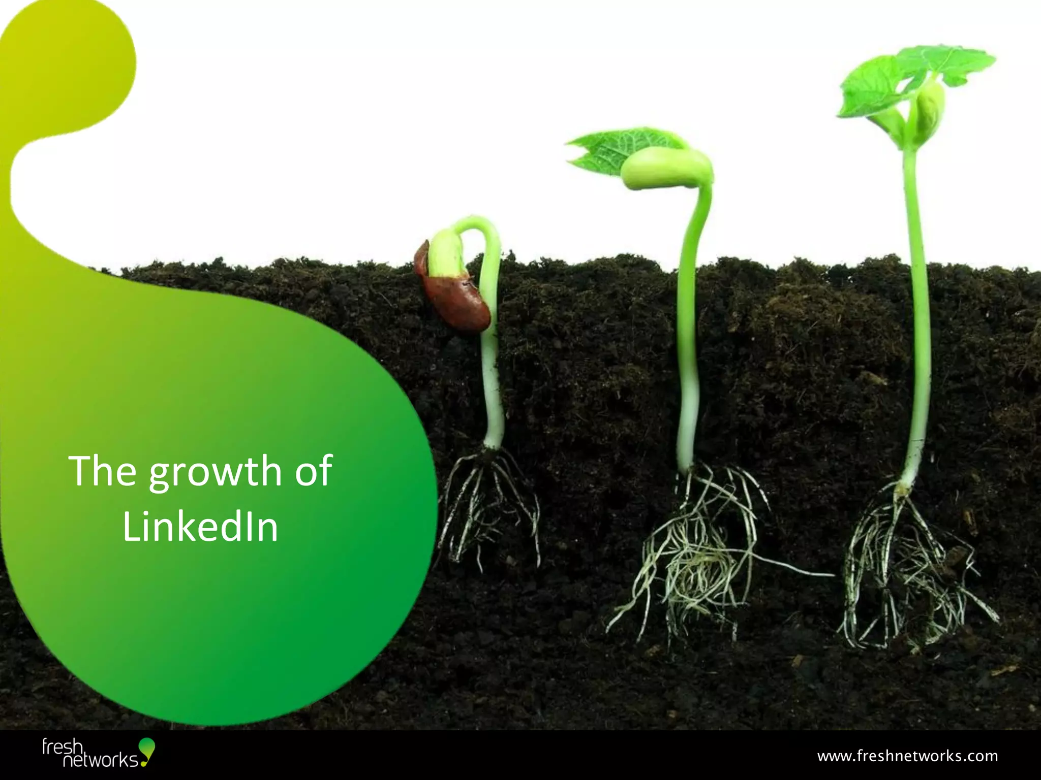 The growth of
  LinkedIn


                                        2


                www.freshnetworks.com
 