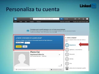 Personaliza tu cuenta
 