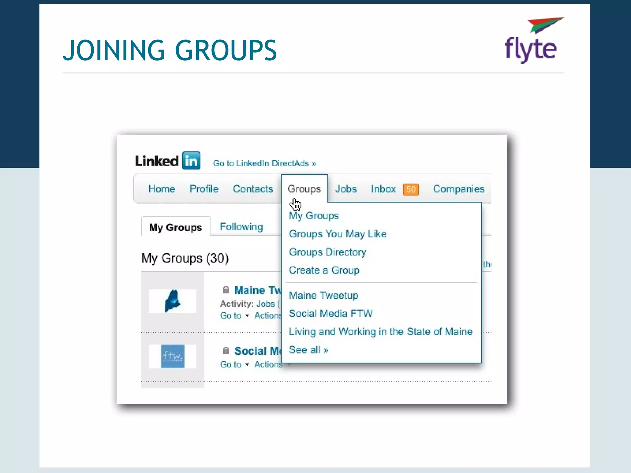 JOINING GROUPS
 