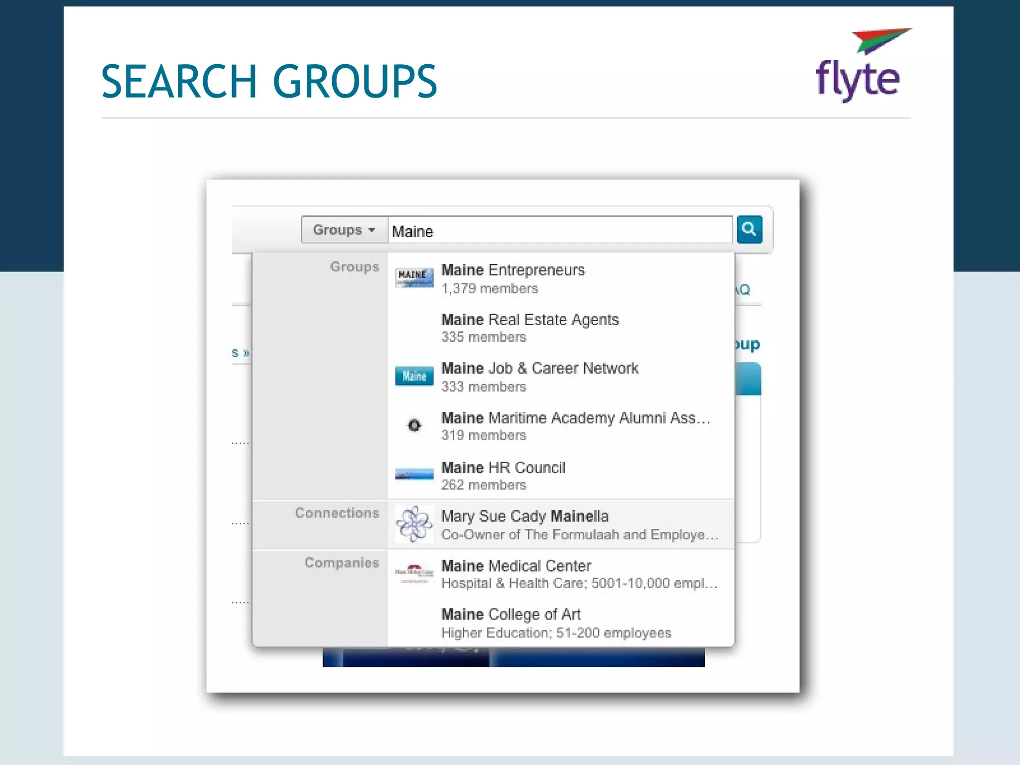 SEARCH GROUPS
 