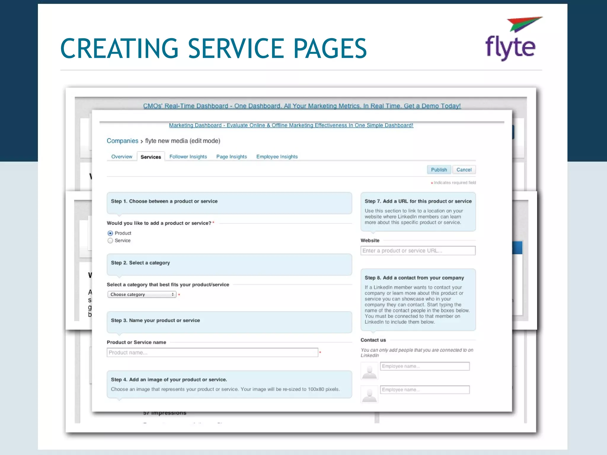CREATING SERVICE PAGES
 