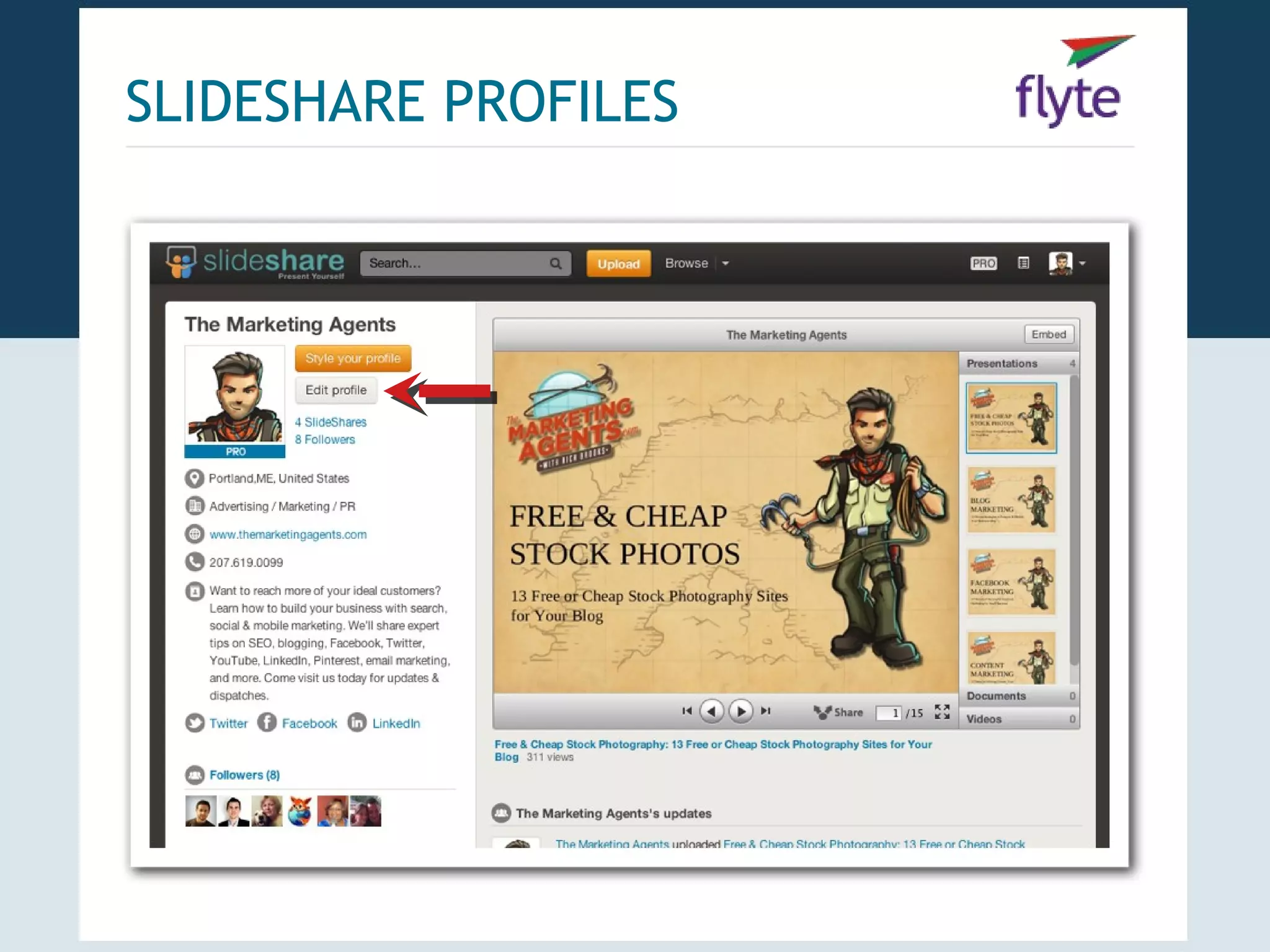 SLIDESHARE PROFILES
 