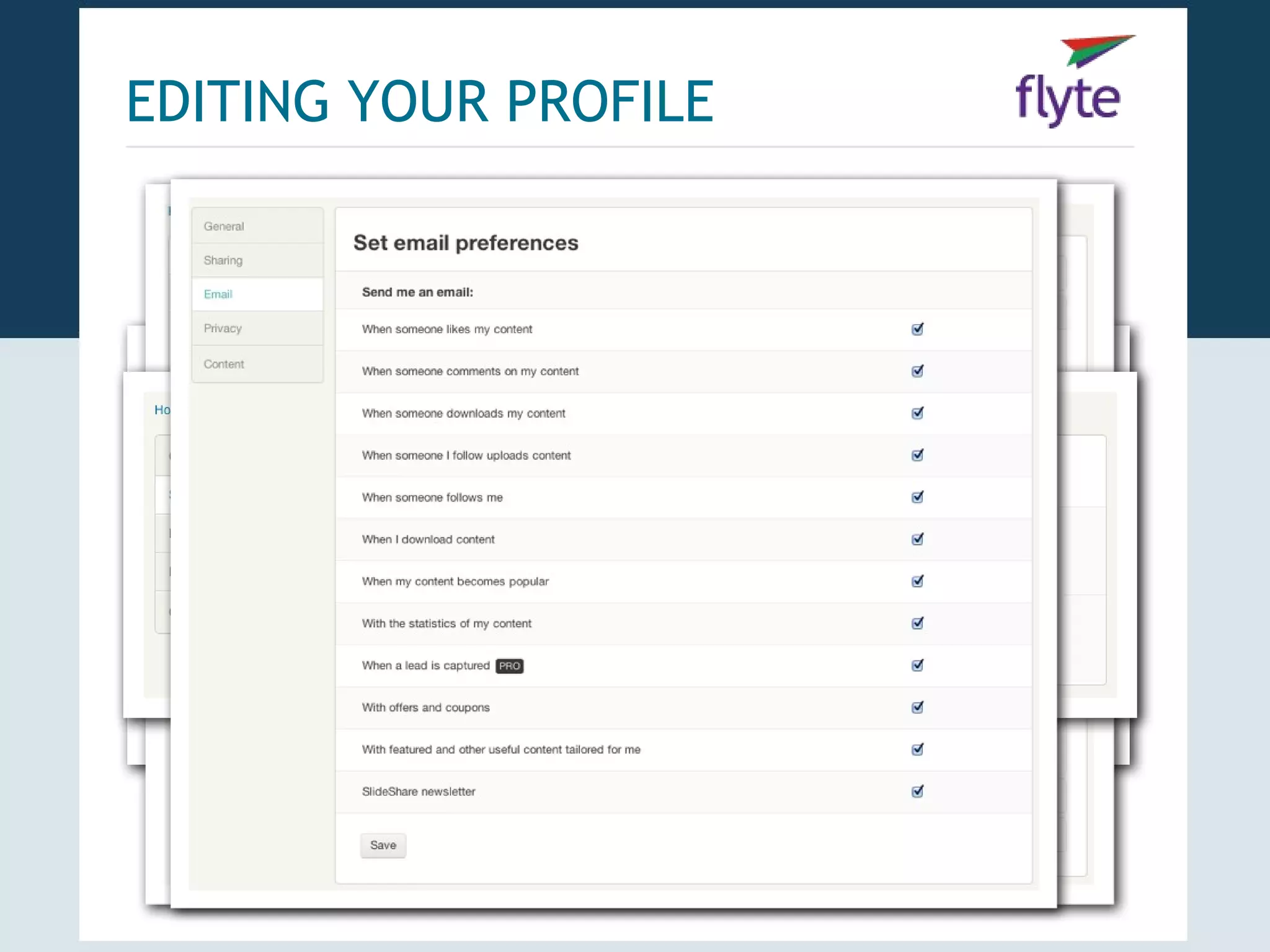 EDITING YOUR PROFILE
 