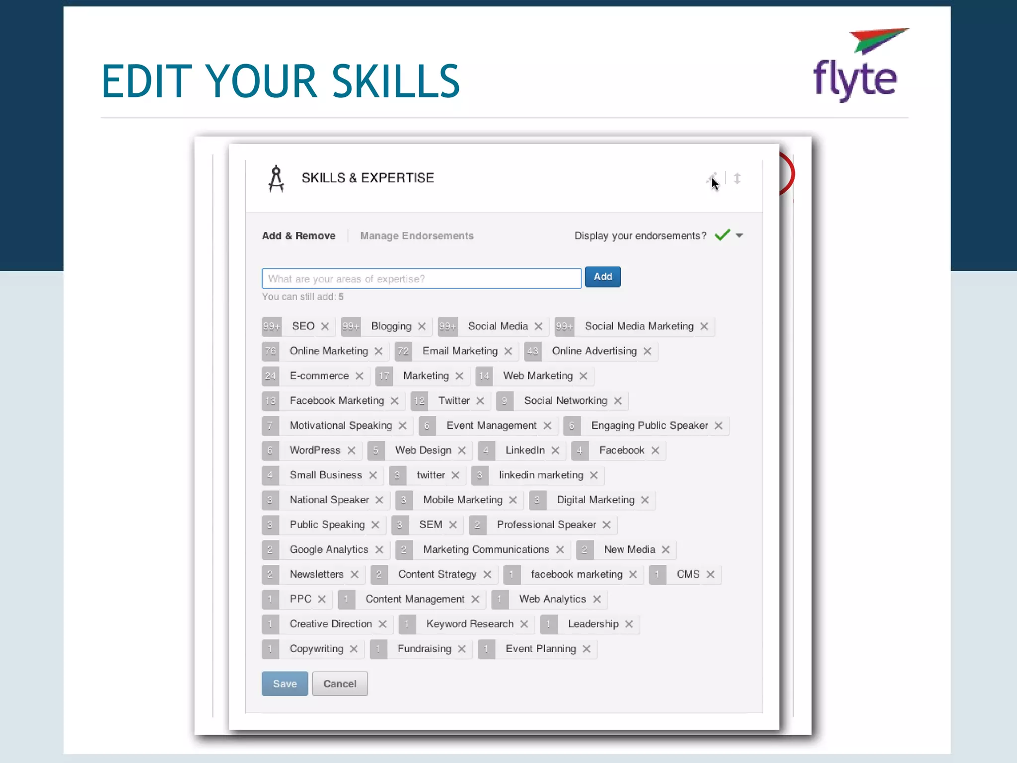 EDIT YOUR SKILLS
 