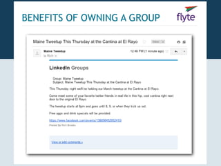 BENEFITS OF OWNING A GROUP
 