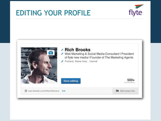 EDITING YOUR PROFILE
 