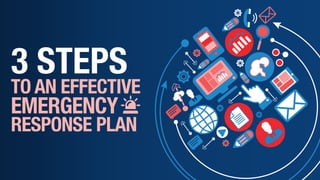 3 STEPS
TO AN EFFECTIVE
EMERGENCY
RESPONSE PLAN
 