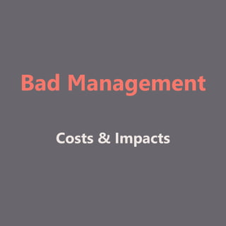 Costs & Impacts
 