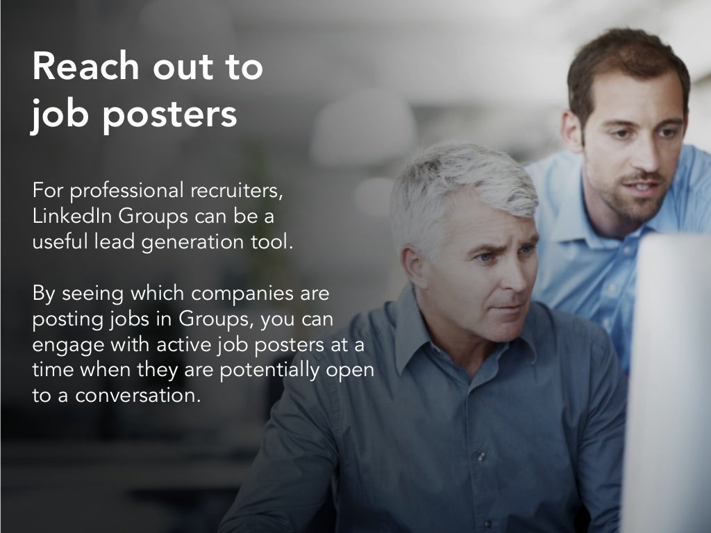 Reach out to job posters
