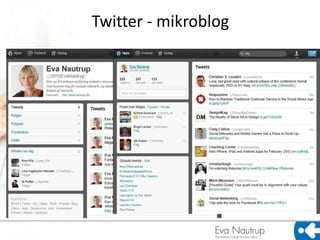 Twitter - mikroblog
 