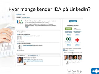 Hvor mange kender IDA på LinkedIn?
 
