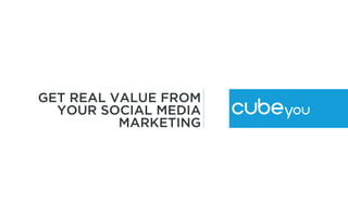 GET REAL VALUE FROM
  YOUR SOCIAL MEDIA
          MARKETING
 