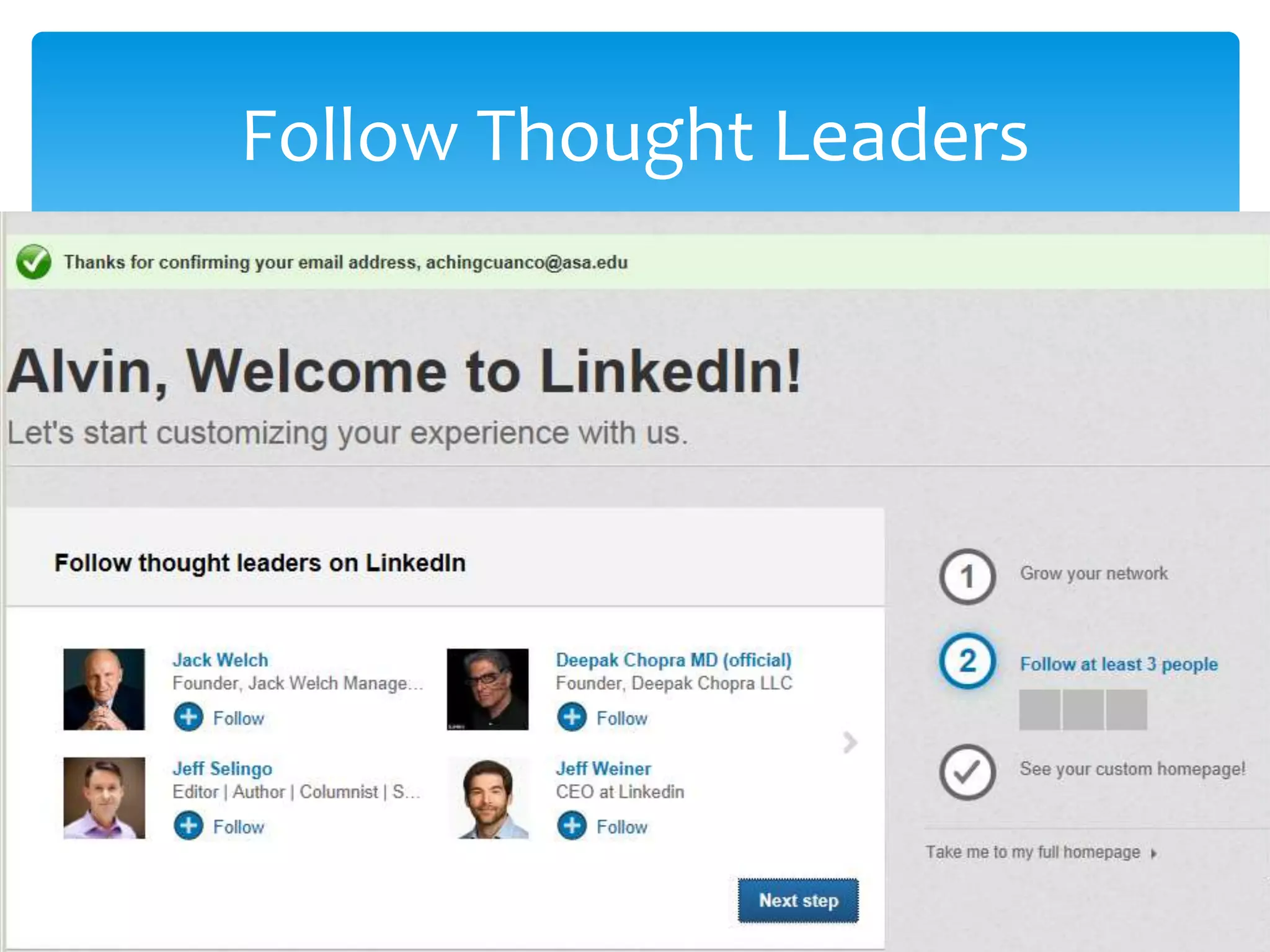 Follow Thought Leaders
 