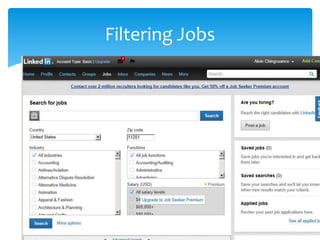 Filtering Jobs
 