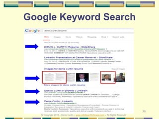 30
Google Keyword Search
© Copyright 2019 – Denis Curtin – www.JobSearchChicago.com – All Rights Reserved
 
