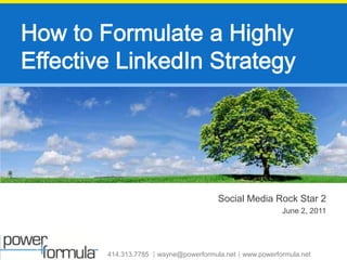How to Formulate a Highly Effective LinkedIn Strategy Social Media Rock Star 2 June 2, 2011 