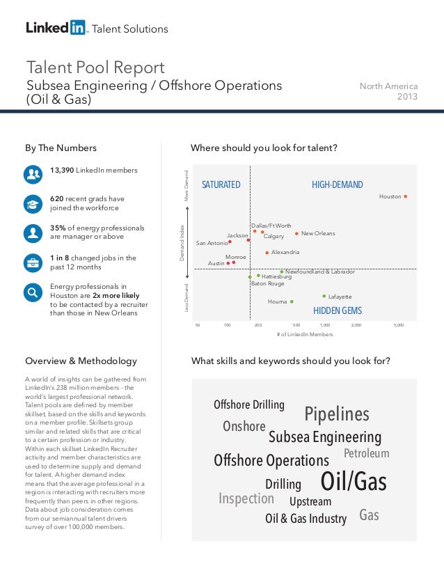 Talent Pool Report

Subsea Engineering / Offshore Operations
(Oil & Gas)

35% of energy professionals
are manager or above...