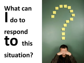 What can
Ido to
respond
to this
situation?
 