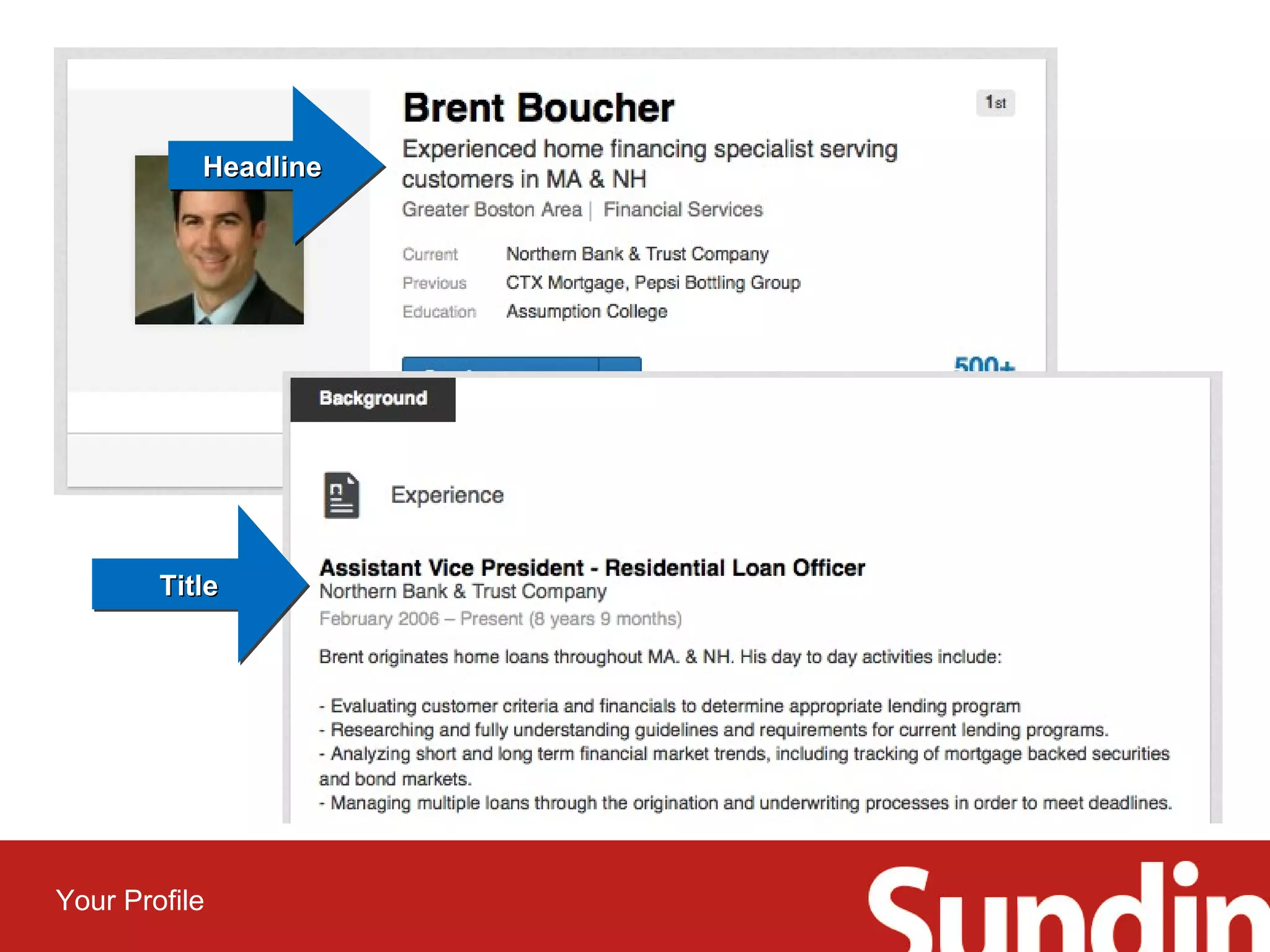 HHHHeeeeaaaaddddlllliiiinnnneeee 
TTTTiiiittttlllleeee 
Your Profile 
 