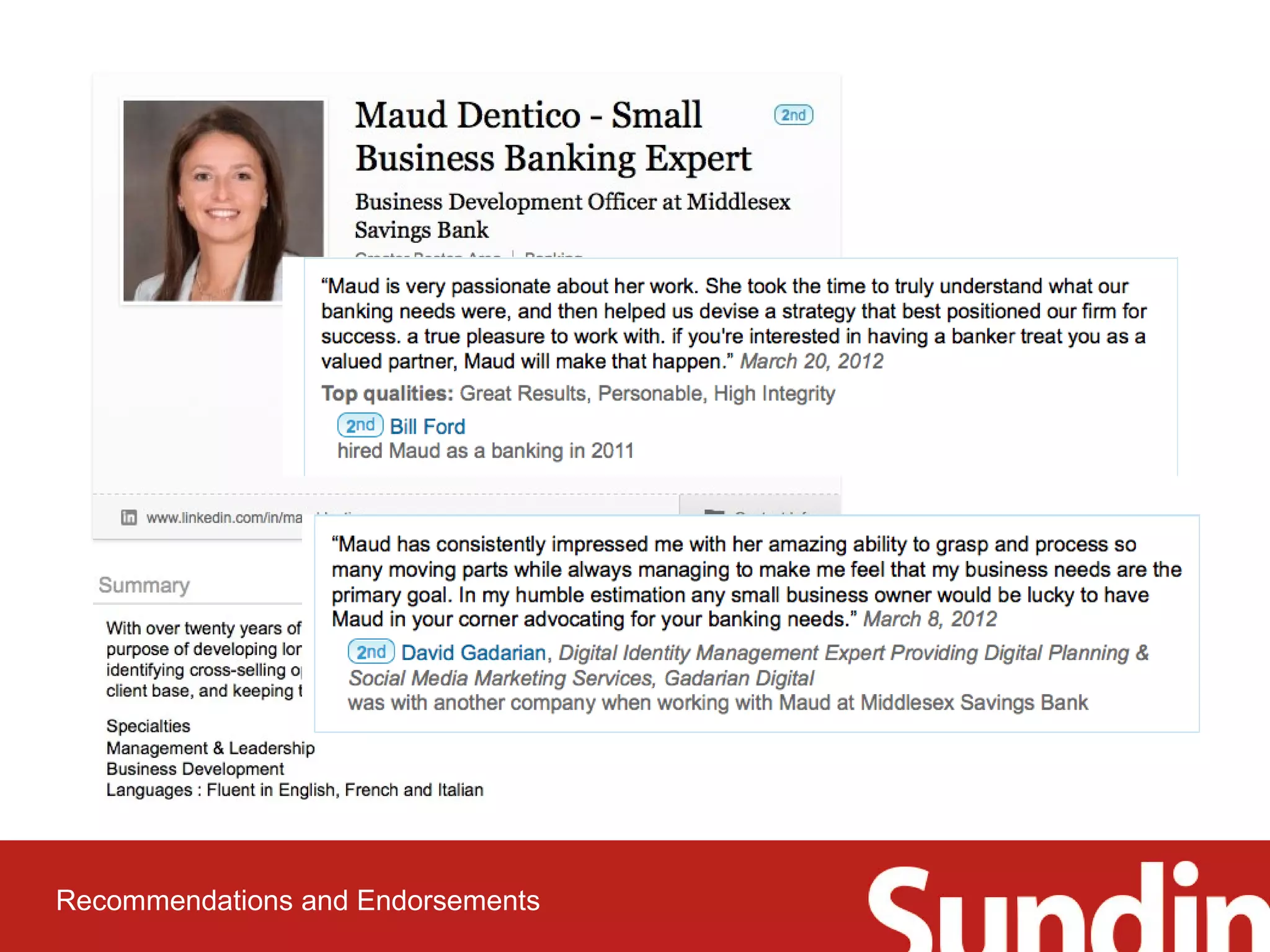 Recommendations and Endorsements 
 