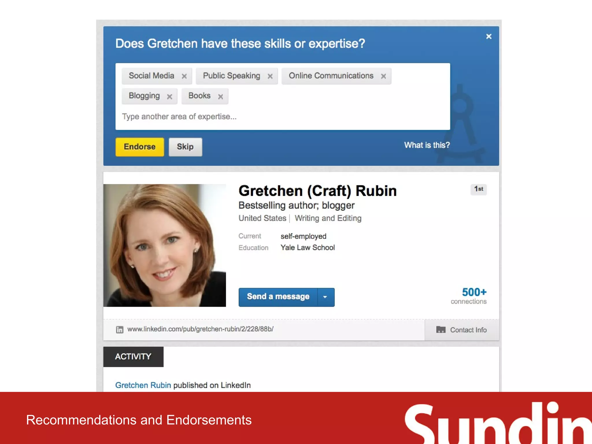 Recommendations and Endorsements 
 