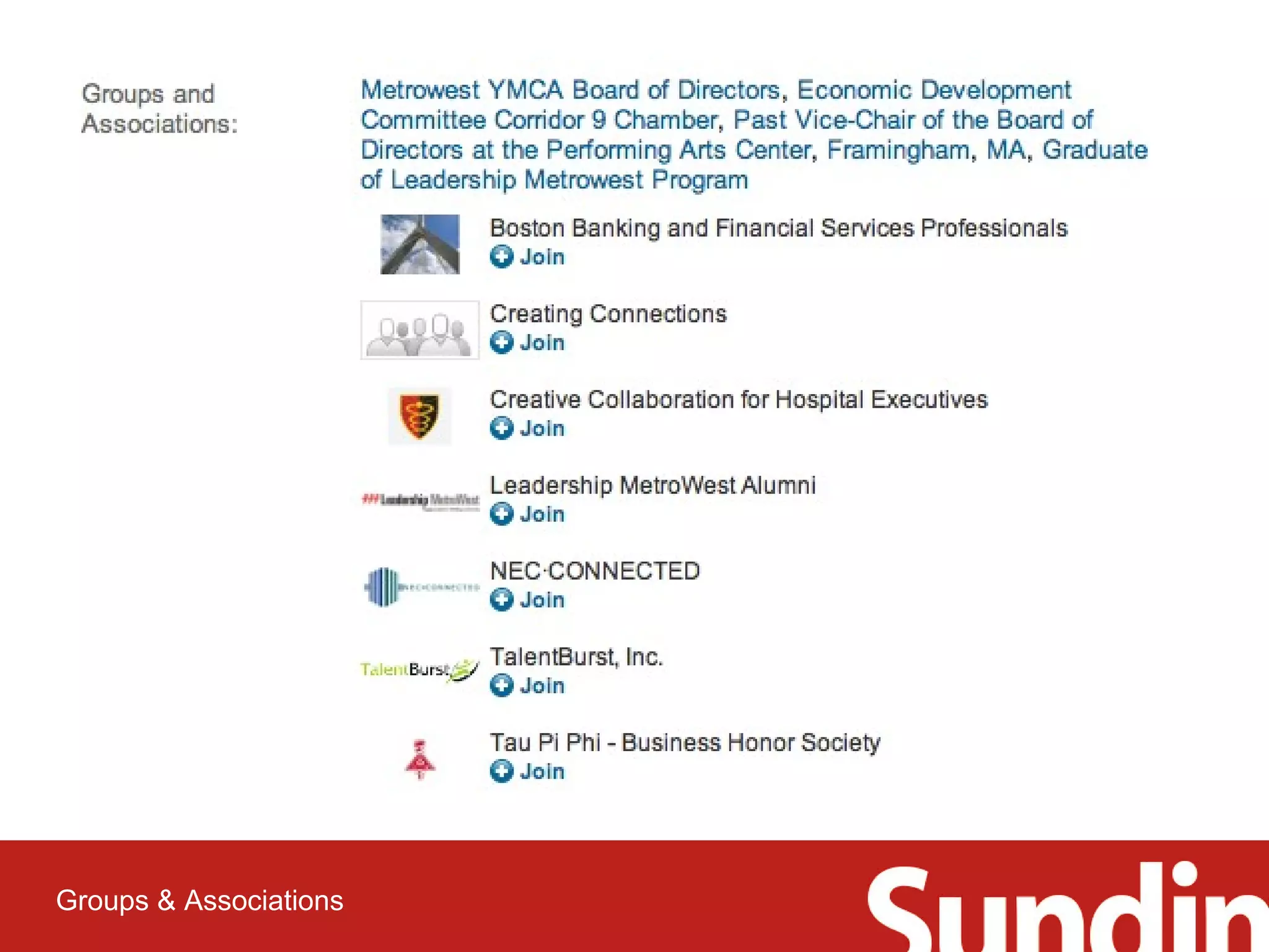 Groups & Associations 
 