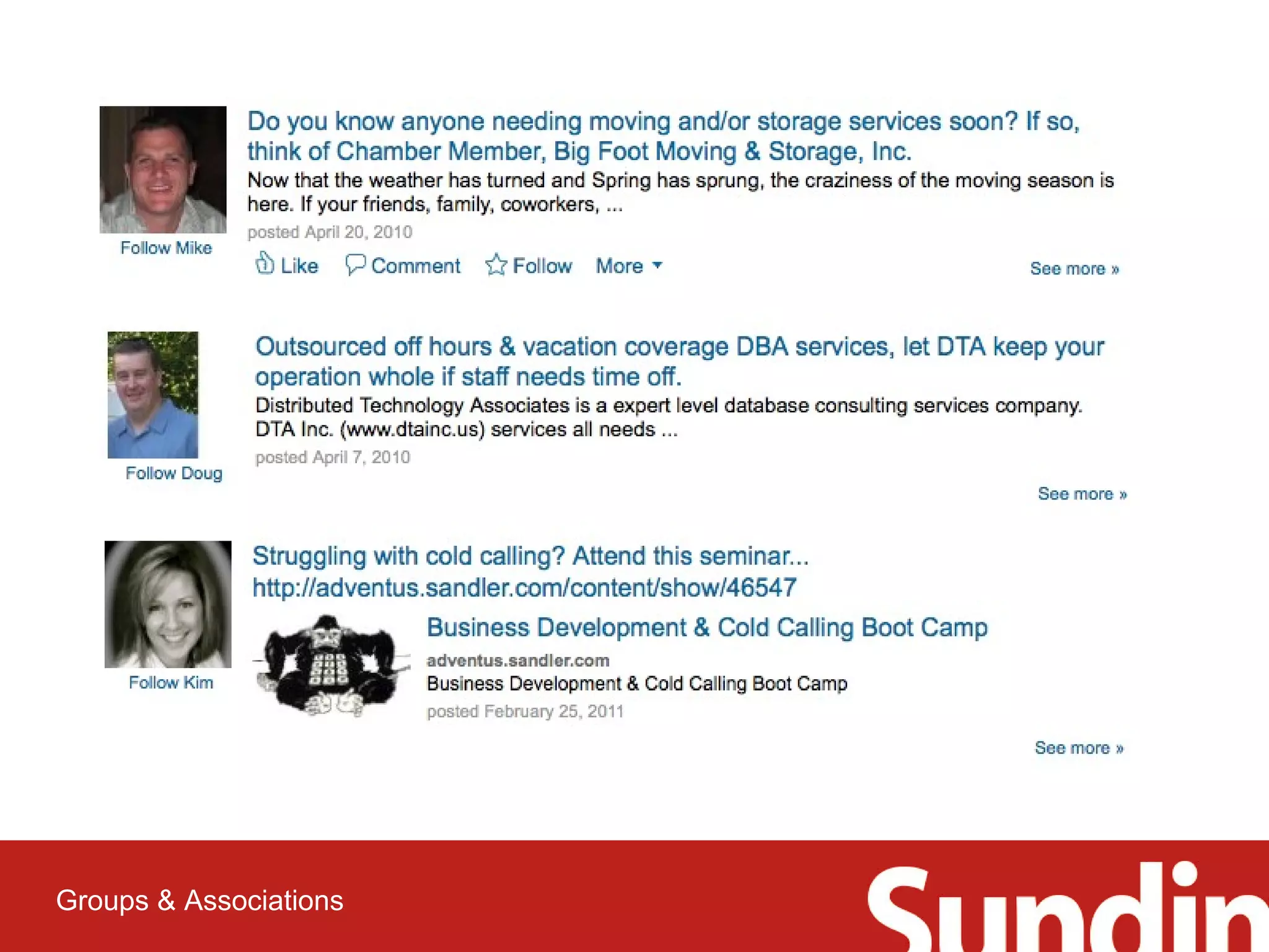 Groups & Associations 
 