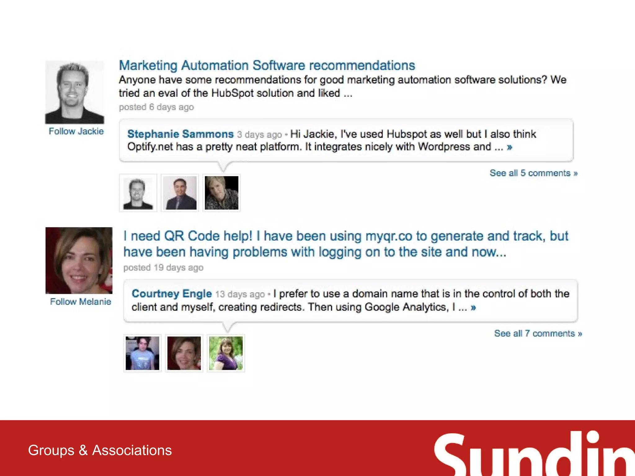 Groups & Associations 
 