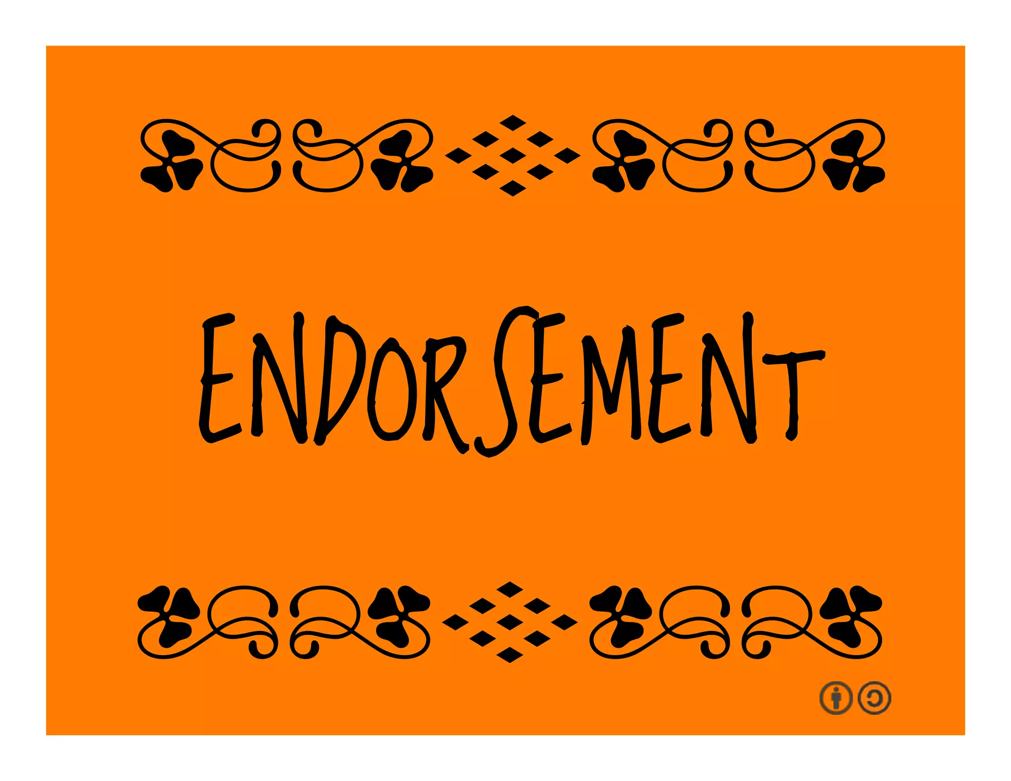 ENDORSEMENT
qrFqr!
qrFqr!
 