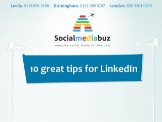 10 LinkedIn tips for business
 