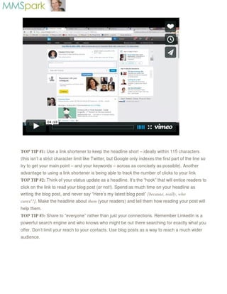 Linked In Tips