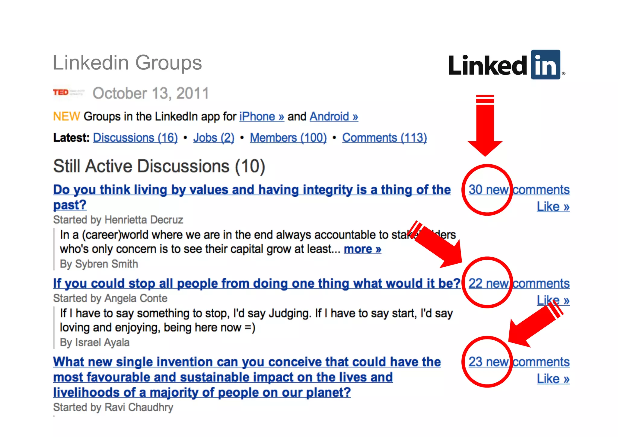 Linkedin Groups
 
