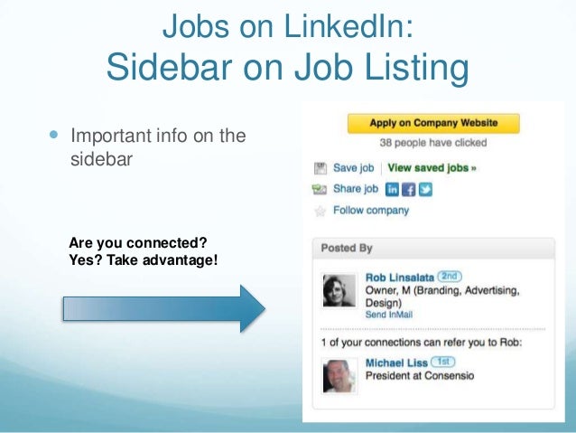 Using linkedin to find a job