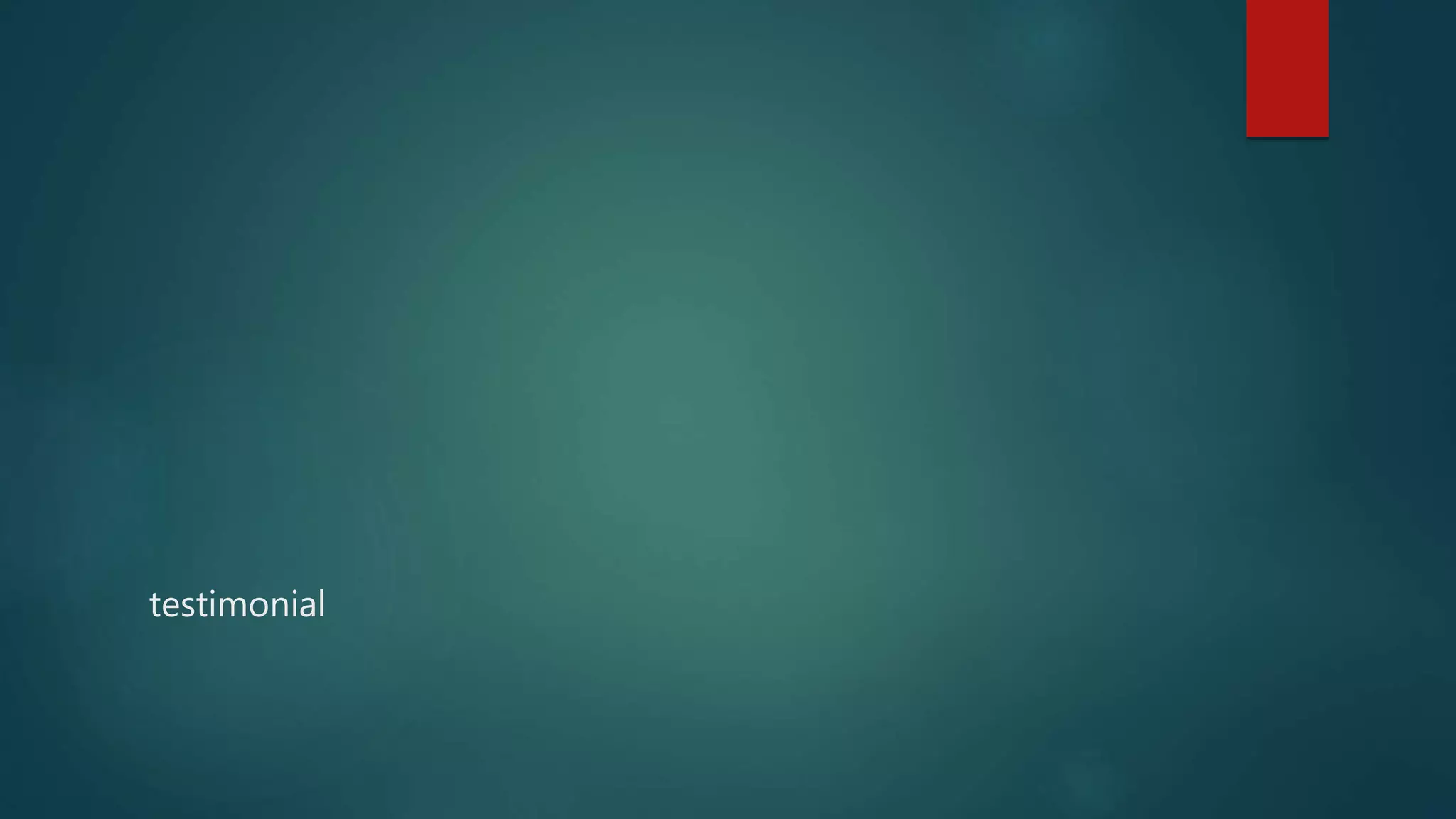 testimonial
 