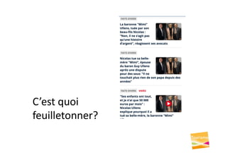 C’est quoi
feuilletonner?
 